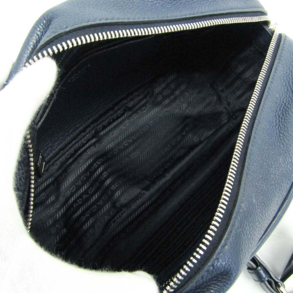 PRADA Blue Leather Shoulder Bag - Picture 4 of 14